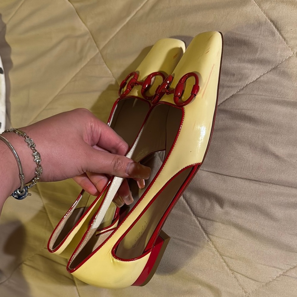 Women’s Gucci vintage heels patent flats new with little defects - Picture 5 of 9
